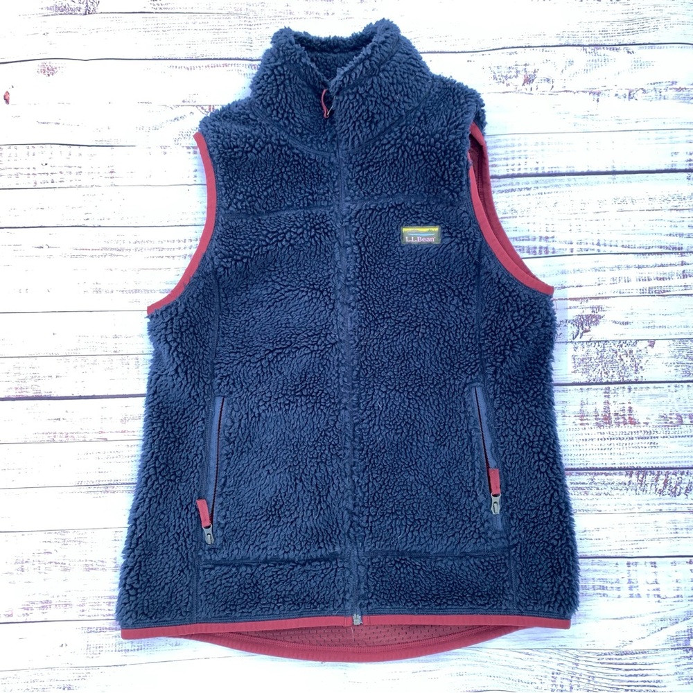 L.L. Bean Mountain Pile Fleece Sherpa Zip Vest
